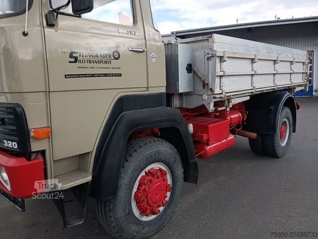 Üç taraflı damperli kamyon MAGIRUS DEUTZ 320D19 FA 4x4 Blatt Schalter 3-Seiten Kipper