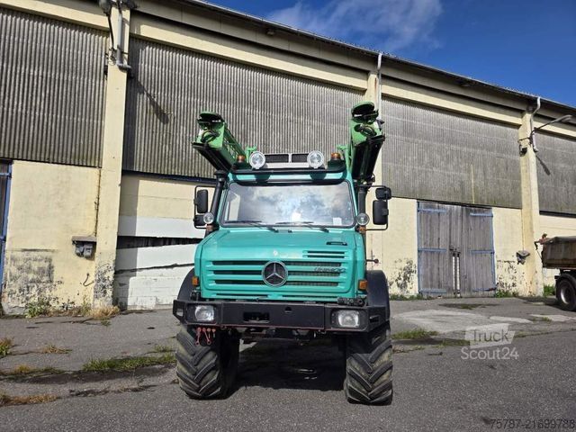 Kamyon şasisi UNIMOG U5000 4x4 Chassis, Standklima, 4374/45