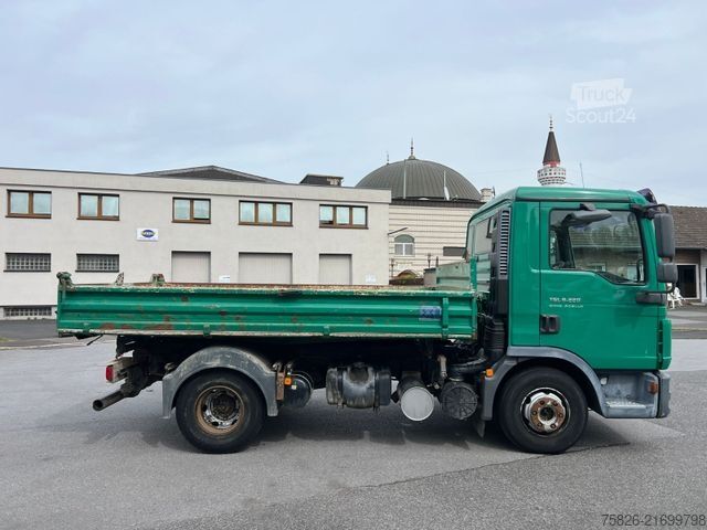 Üç yönlü damperli kamyonet MAN TGL 8.220 MEILLER*Kipphydraulik*No Adblue*