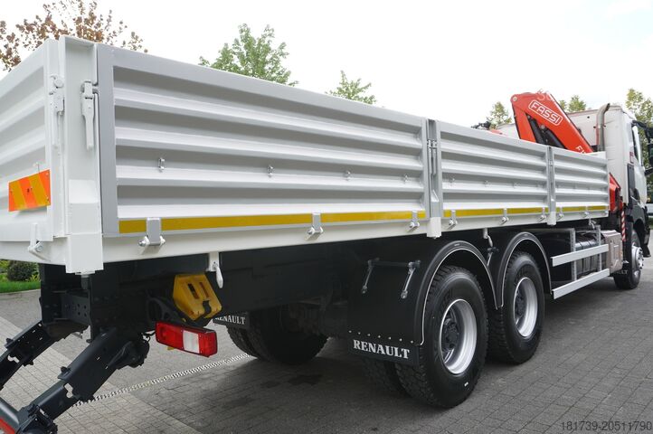2-sided truck with crane Renault K380 6x4 / FASSI F175 crane 7.85 t