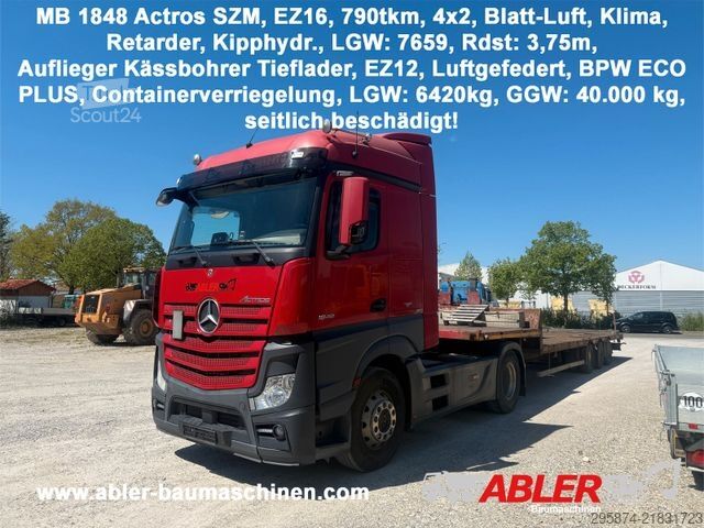 Standard tractor unit MERCEDES-BENZ 1848 Actros SZM Retarder Kipphydraulik Tieflader