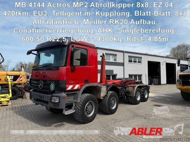 Abrollkipper MERCEDES-BENZ 4144 Actros MP2 Abrollkipper 8x8 Singlebereifung