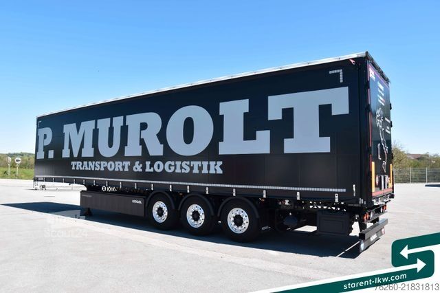 Nyitott ponyvás félpótkocsi KÖGEL Light 5.956kg, Hubdach, Liftachse, Palettenkaste