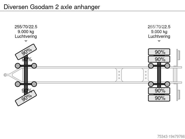 Ladepritsche Diversen Gsodam 2 axle anhanger