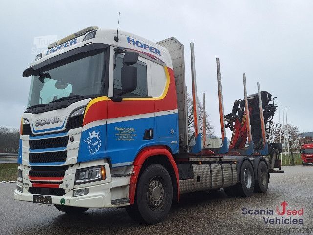 Holztransporter LKW Scania R 580 B6x4NB+Epsilon M12 Z
