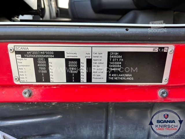 Standart çekici ünitesi SCANIA R450LA4x2MNA / Hydraulik / 4-Balg / Scania