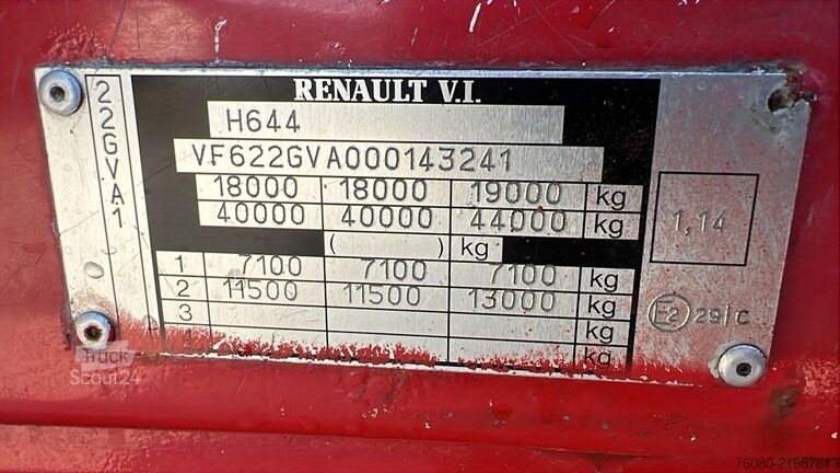 Standaard trekker Renault Premium 420 (BOITE MANUELLE / MANUAL GEARBOX)