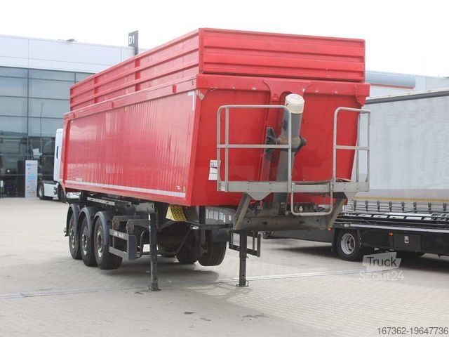 Tipper semitrailer SCHWARZMÜLLER KIS 3/E, 2X LIFTING AXLE, SAF, 46m³