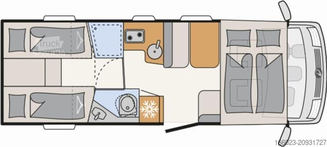 Ολοκληρωμένο αυτοκινούμενο τροχόσπιτο DETHLEFFS Trend I 7057 EB