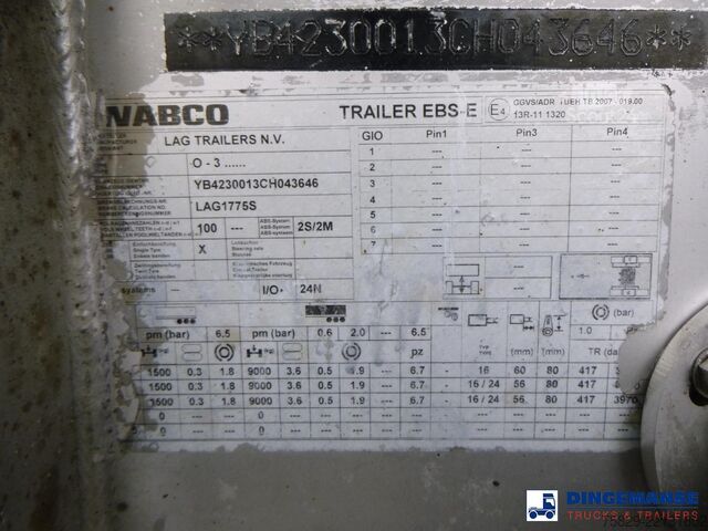 резервуар L.A.G. Chemical tank inox L4BH 32.5 m3 / 3 comp