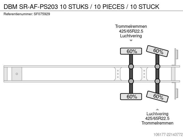 Maleta DBM SR-AF-PS203 10 STUKS / 10 PIECES / 10 STUCK
