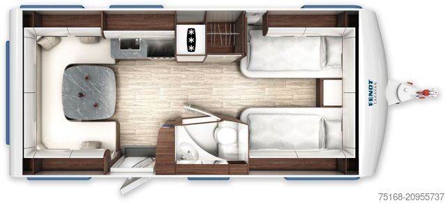 Wohnwagen FENDT Diamant 560 SGW Modell 2026 / 2000 kg / Geneve