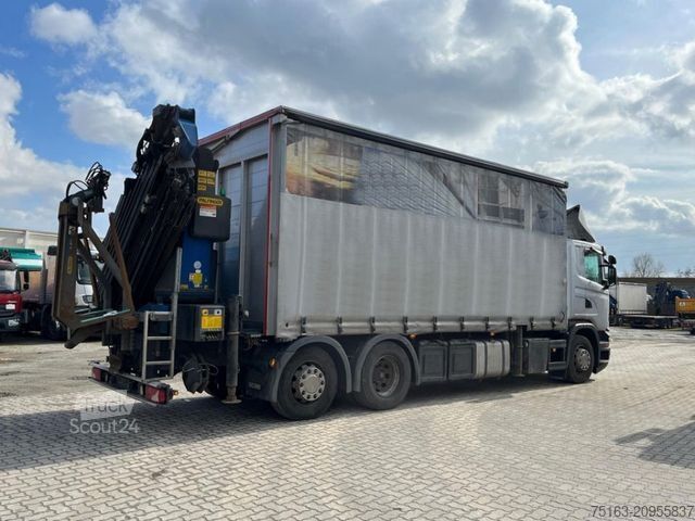 Бортовой грузовик SCANIA G 410 6x2 Pritsche Heckkran Palfinger PK 27002