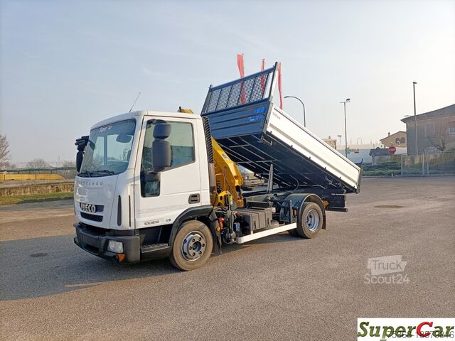 Nákladní auto s jeřábem a třístranným sklápěčem Iveco EUROCARGO 100E18