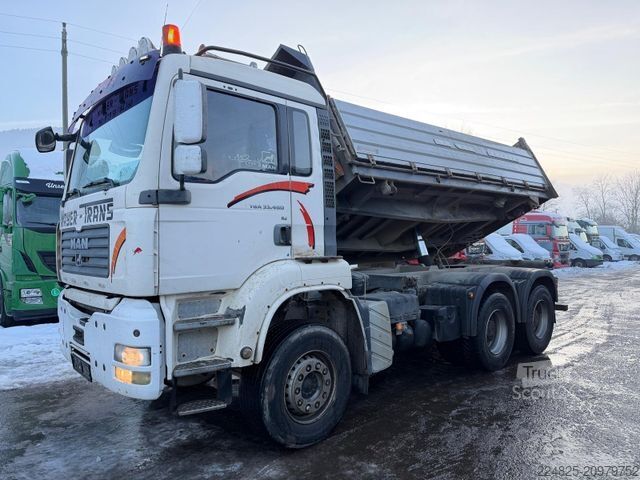 Üç taraflı damperli kamyon MAN TGA 33.463 6X4 DREISEITENKIPPER BLATT SCHALTER