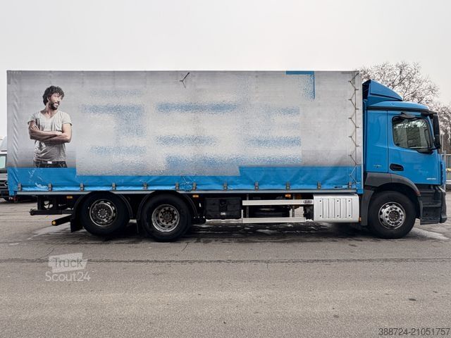 Plattewagen met zeil MERCEDES-BENZ Antos2536*E6c*AHK*Lenk-Lift*Klima*Kamera*TÜV*