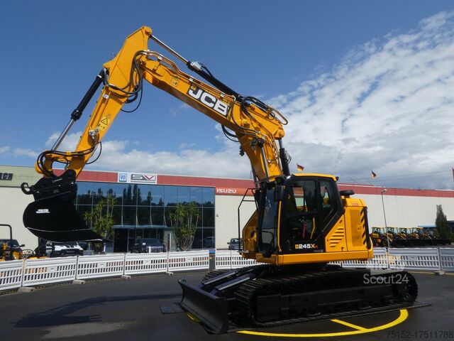 Kurzheckbagger, Verstellausleger, Schild JCB 245 XR LC Kurzheckbagger Planierschild