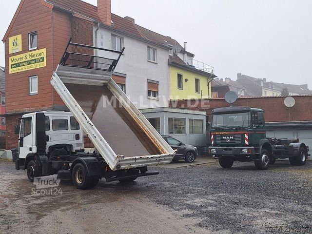 Tippbil skåpbil IVECO 80E18 6 ZYLINDER TECTOR MEILLER KIPPER EUROCARGO