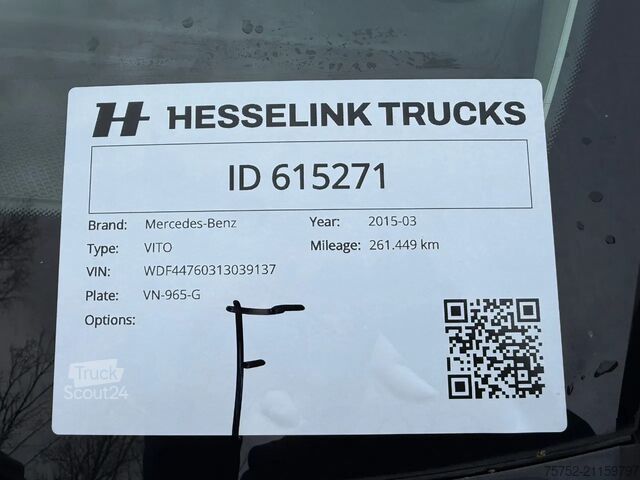 Fourgon double cabine Mercedes-Benz Vito 111 CDI Dubbele Cabin Airco Cruise APK/TUV...