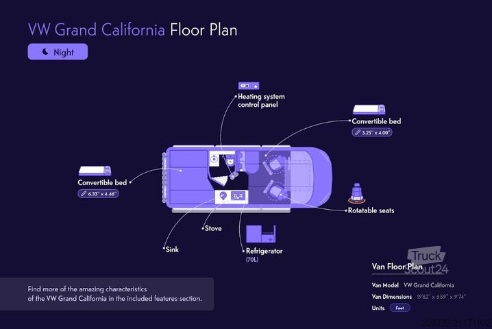 автодім Volkswagen California Coast |2022 EURO6|Venditore professionista