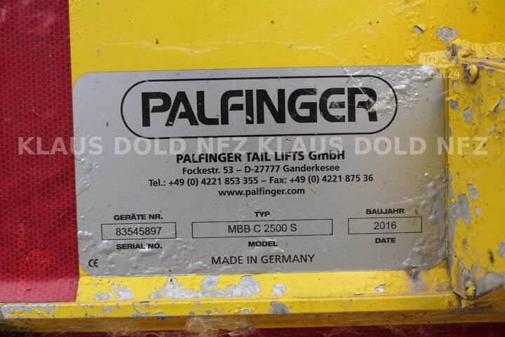 Speciale doeleinden vrachtwagen  Ladebordwand Palfinger 2016