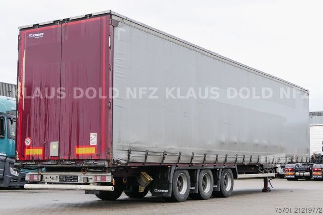 Open semitrailer with tarp KRONE SD Pritsche Plane XL MegaLiner Edscha Bordwände