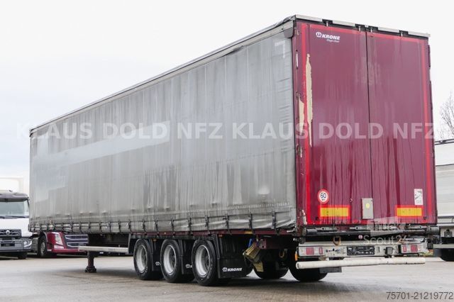 Open semitrailer with tarp KRONE SD Pritsche Plane XL MegaLiner Edscha Bordwände
