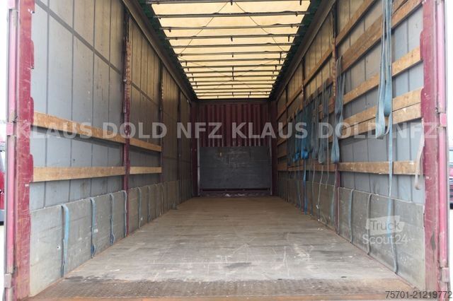 Open semitrailer with tarp KRONE SD Pritsche Plane XL MegaLiner Edscha Bordwände