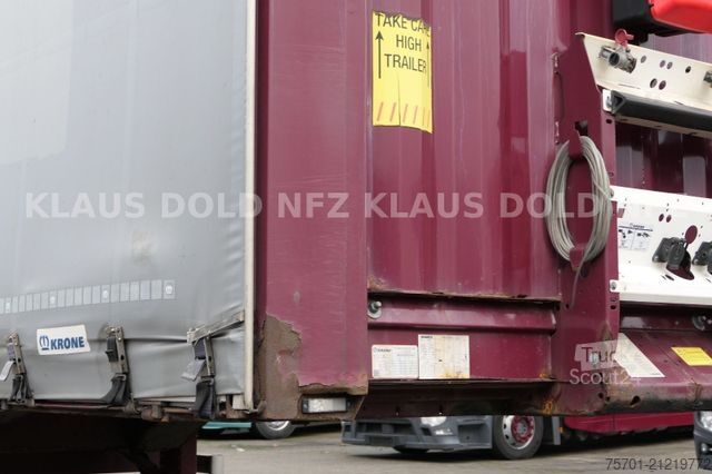 Open semitrailer with tarp KRONE SD Pritsche Plane XL MegaLiner Edscha Bordwände
