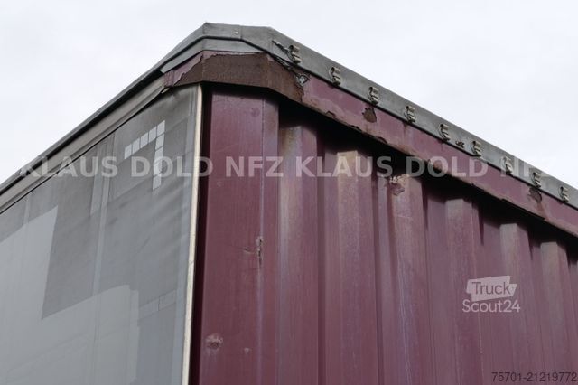 Open semitrailer with tarp KRONE SD Pritsche Plane XL MegaLiner Edscha Bordwände
