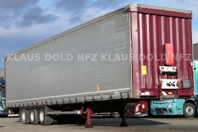 Open semitrailer with tarp KRONE SD Pritsche Plane XL MegaLiner Edscha Bordwände