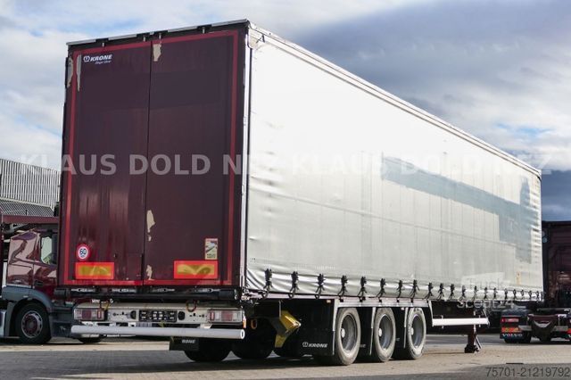 Open semitrailer with tarp KRONE SD Pritsche Plane XL MegaLiner Edscha Bordwände