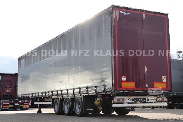 Open semitrailer with tarp KRONE SD Pritsche Plane XL MegaLiner Edscha Bordwände
