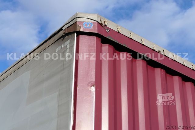 Open semitrailer with tarp KRONE SD Pritsche Plane XL MegaLiner Edscha Bordwände