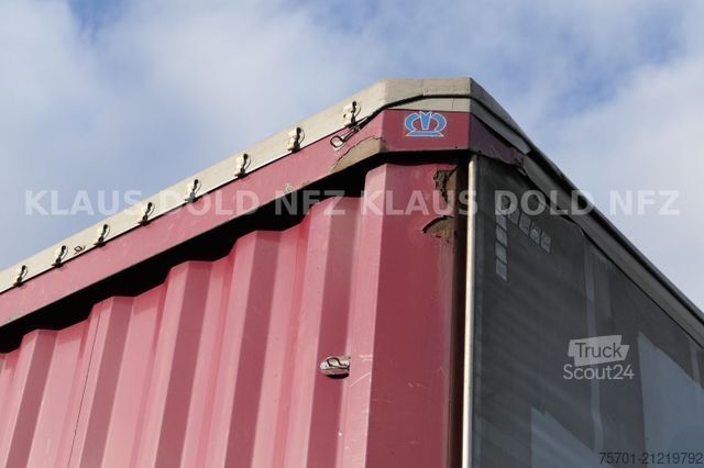 Open semitrailer with tarp KRONE SD Pritsche Plane XL MegaLiner Edscha Bordwände