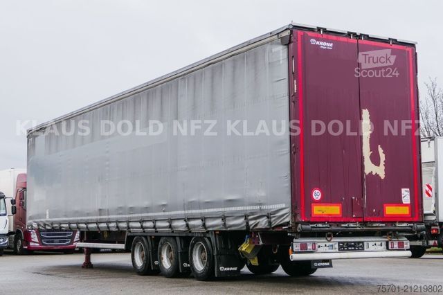 Open semitrailer with tarp KRONE SD Pritsche Plane XL MegaLiner Edscha Bordwände