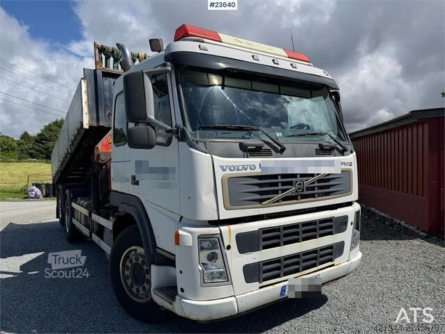 Camión grúa Volvo FM 6x2 crane truck with tipper and a 20t/m Palfing