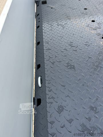 Remorcă cu platformă joasă FLIEGL TPS 118 Bau mit Heckan Tandem Plattf Rampen