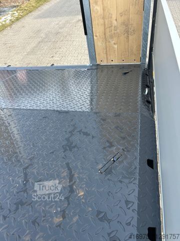 Remorcă cu platformă joasă FLIEGL TPS 118 Bau mit Heckan Tandem Plattf Rampen