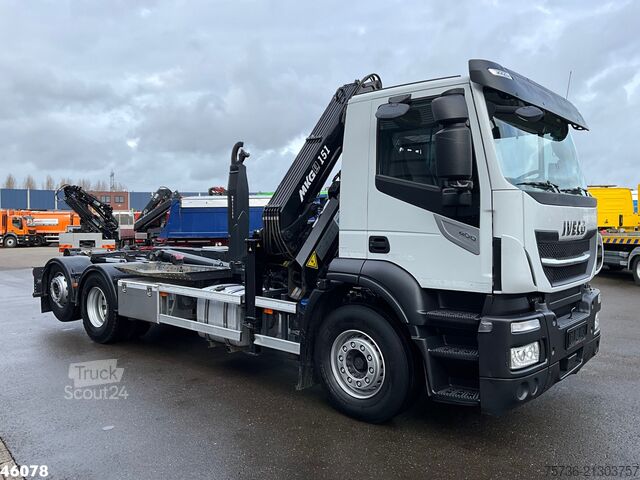 Sistema a braccio con gancio Iveco Stralis AD260SY Euro 6 MKG 15 Tonmeter laadkraa...