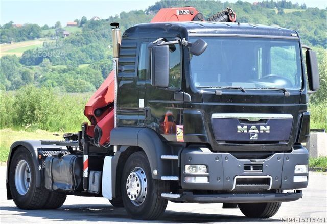 Macara montată pe camion MAN TGS 18.400 Sattelzugmaschine + KRAN /FUNK