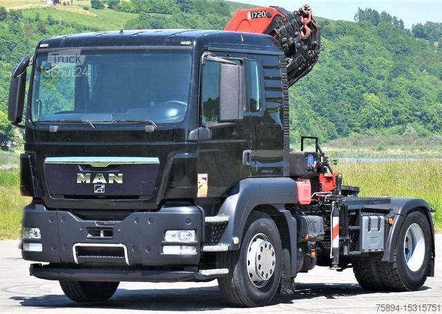 Macara montată pe camion MAN TGS 18.400 Sattelzugmaschine + KRAN /FUNK