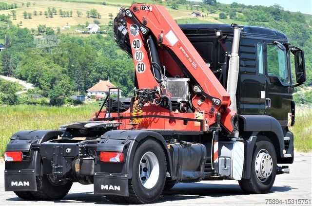 Macara montată pe camion MAN TGS 18.400 Sattelzugmaschine + KRAN /FUNK
