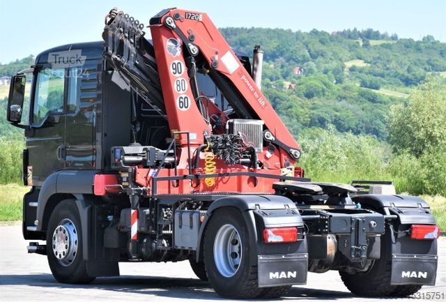 Macara montată pe camion MAN TGS 18.400 Sattelzugmaschine + KRAN /FUNK