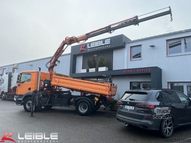 Camião basculante MAN TGM 18.330 4x2BB*Atlas Terex 120*Meiller Kipper*