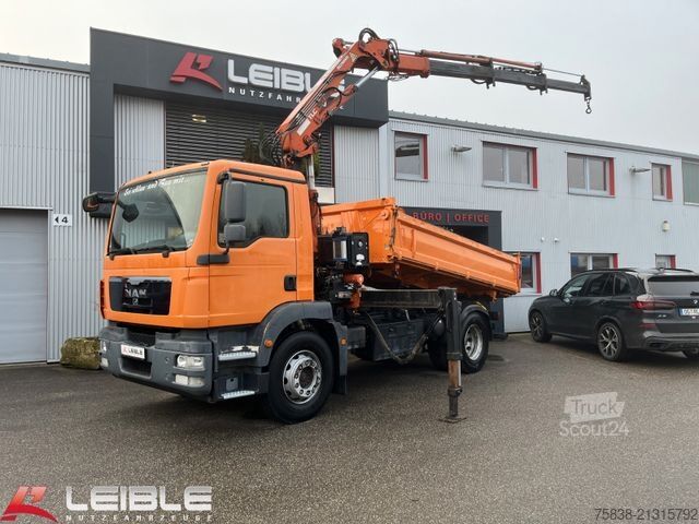 Camião basculante MAN TGM 18.330 4x2BB*Atlas Terex 120*Meiller Kipper*