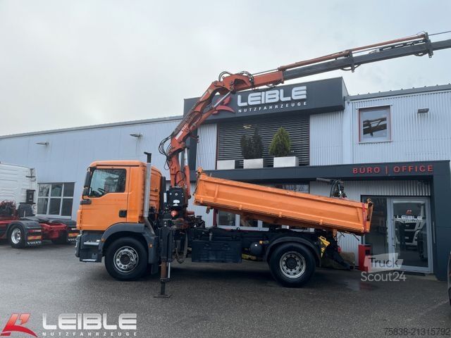 Camião basculante MAN TGM 18.330 4x2BB*Atlas Terex 120*Meiller Kipper*