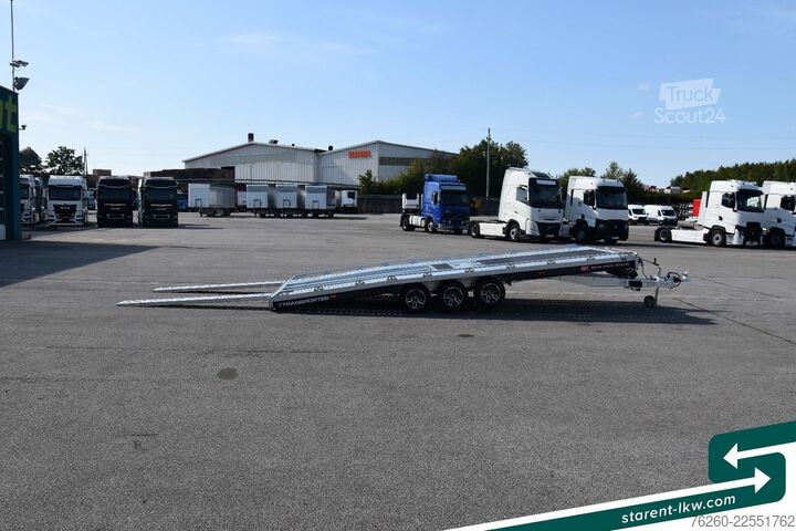 Car carrier trailer BRIAN JAMES TRAILERS T-Transporter Kippbar Seilwinde Rampen