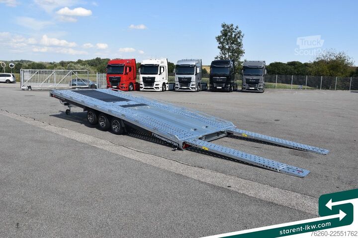 Car carrier trailer BRIAN JAMES TRAILERS T-Transporter Kippbar Seilwinde Rampen