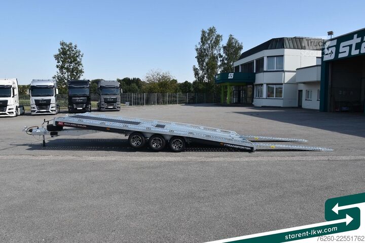 Car carrier trailer BRIAN JAMES TRAILERS T-Transporter Kippbar Seilwinde Rampen